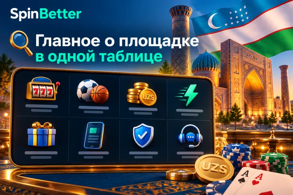 Главное о площадке в одной таблице