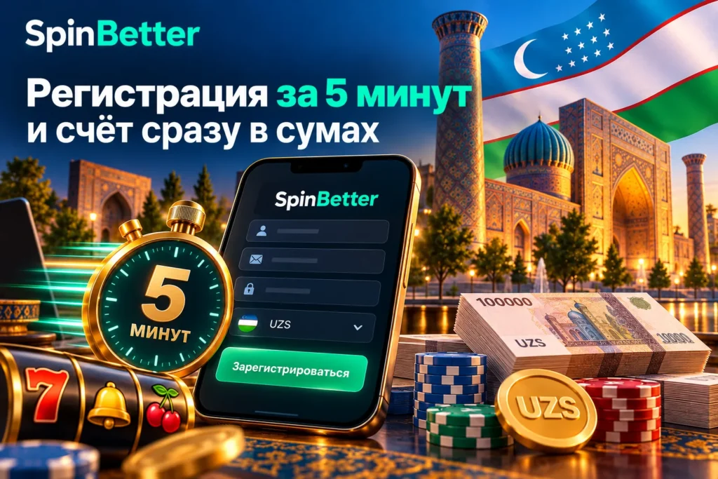Регистрация за 5 минут и счёт сразу в сумах